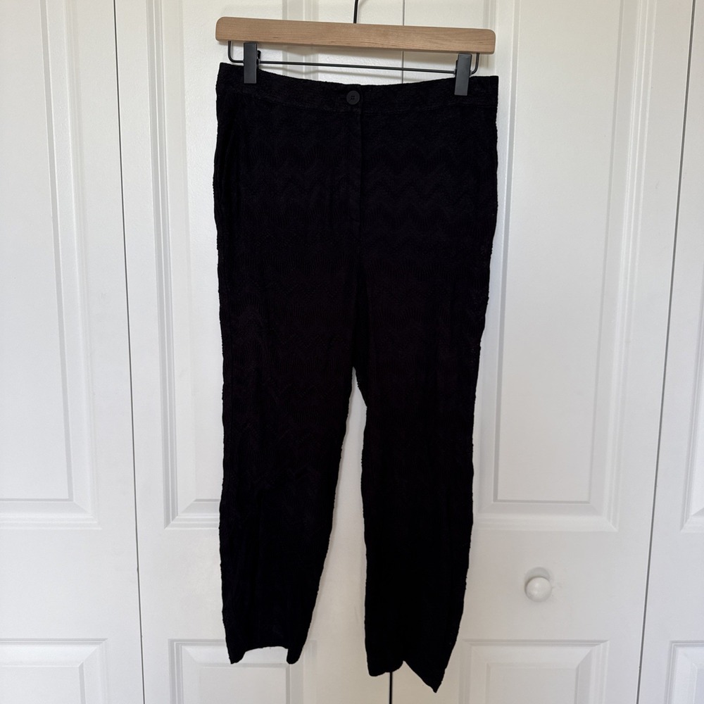 Missoni Sheer Black Capri Pants Size 40/S Resort Luxury Designer